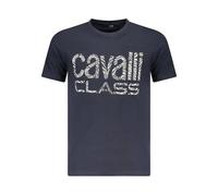 Cavalli Class - Zebra Print Statement Tee - -Tops -Uomo -Blu -XL