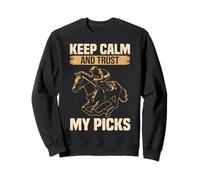 Cavalli da corsa grafica Kentucky divertente design equestre Felpa