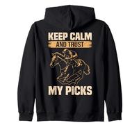 Cavalli da corsa grafica Kentucky divertente design equestre Felpa con Cappuccio