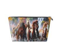 Cavalli degli indiani nativi americani, Borsa da toilette Borsa per trucco Borsa per cosmetici Borsa da toilette da viaggio portatile