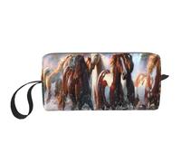Cavalli degli indiani nativi americani, Borsa per il trucco Borsa per cosmetici Borsa da toilette da viaggio portatile Borsa per trucco Organizer