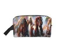 Cavalli degli indiani nativi americani, Borsa per il trucco Borsa per cosmetici Borsa da viaggio portatile da viaggio Borsa per trucco Organizer
