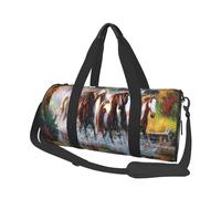 Cavalli degli indiani nativi americani, Borsone da viaggio di grande capacità Borsa rotonda Borsa da viaggio sportiva Borsa da viaggio Borsa da fitness