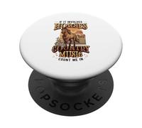 Cavalli e Musica Country Funny Western Equestre PopSockets PopGrip Adesivo