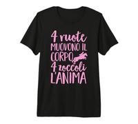 Cavalli Equitazione Ragazza 4 Zoccoli L'anima Donna Cavallo Maglietta Premium