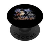 Cavalli in esecuzione Vintage anni '90 Fulmine Tempesta Western Cow PopSockets PopGrip Adesivo