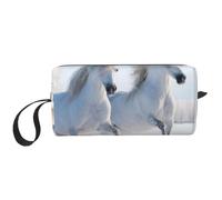 Cavalli maculati rari al galoppo, Borsa per il trucco Borsa per cosmetici Borsa da toilette da viaggio portatile Borsa per trucco Organizer