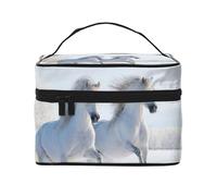 Cavalli maculati rari al galoppo, Borsa per il trucco Borsa per cosmetici Borsa da viaggio portatile da viaggio Astuccio per matite