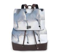 Cavalli maculati rari al galoppo,Zaino da donna, impermeabile, leggero, in pelle PU, alla moda, da viaggio