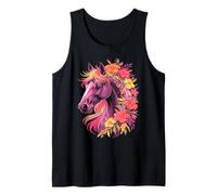 Cavalli Selvaggi Carino Floreale Cowgirl Fiori Cavallo Squadra Giro Canotta