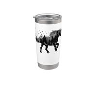 Cavalli selvaggi Cavalli della foresta Equestre Cavallo Bicchiere termico in acciaio inox doppia parete