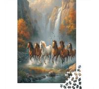 Cavalli selvaggi in corsa Puzzle Per Adulti 52x38cm/1000pcs,Giochi Di Sfida