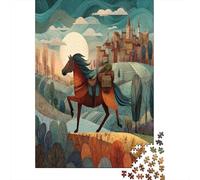Cavalli: un viaggio dalla campagna alla città Puzzle Sostenibili Con Motivi Per Adulti Da Gioco in Legno Di Alta Qualità 38x26cm/1000pcs