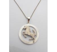 Cavallino Rampante : Ciondolo e Catenina in Argento 925 - Pendente Cavallo