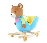 Cavallo a Dondolo con Base in Legno, color to 1, 59 Cm | Multifunzionale, Cavallo a Dondolo con, Imbottito, per Stanza Dei Giochi, Casa