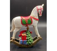 Cavallo a Dondolo con Doni Medio Decorazione Natale 91030