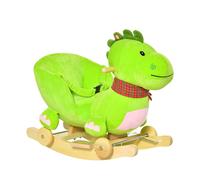 Cavallo A Dondolo Con Ruote, Cavalluccio A Dondolo A Forma Di Drago Per Bambini 18-36 Mesi, In Legno E Peluche Verde