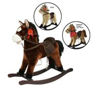 Cavallo a Dondolo con Suoni Animale Cavalcabile in Legno per Bambini Vintage