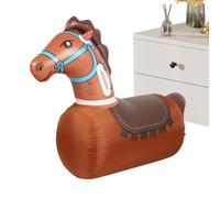 Cavallo a Dondolo Gonfiabile Giocattolo Portatile Realistico per | Cavallo Gonfiabile per Bambini e Bambine Attività Outdoor Indoor Viaggio