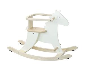 Cavallo a Dondolo Hudada Cerchio di Sicurezza in Legno Bebè dai 12 Mesi | Struttura stabile e robusta | manici ergonomici per una buona presa | favorisce equilibrio e motricità | regalo astuto