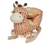 Cavallo a Dondolo in Legno Giraffa per i Bambini 60x33x45cm