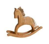 Cavallo a Dondolo in Legno Graziose Statuette Decorative in Legno Vintage | Scultura per Arredamento Cameretta Soggiorno Scrivania per Soggiorno Camera Bambini Cameretta Scrivania Mensola Festa Co