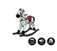 Cavallo a dondolo marrone con suono e movimento - Bianco e nero