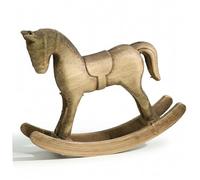 Cavallo a dondolo natalizio, cavallo a dondolo in legno ondeggia da 5 pollici Figurine adorabilmente in equilibrio Colore vintage per decorazioni per la scrivania di casa e ufficio, decorazioni