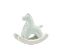 Cavallo a dondolo nostalgico, costruzione robusta con design senza tempo per il divertimento della famiglia (pezzi blu)