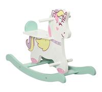 Cavallo a Dondolo per Bambini 68x27x47,5 cm con Maniglie e Pedali in MDF