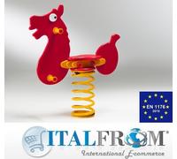 Cavallo a Molla in Polietilene per Parco Giochi per Bambini - ITALFROM®
