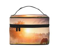 Cavallo Al Crepuscolo, Borsa per il trucco Borsa per cosmetici Borsa da toilette da viaggio portatile Astuccio per matite Astuccio da toilette