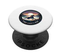 Cavallo Alba che corre attraverso la nebbia all'alba per gli amanti dei cavalli PopSockets PopGrip Adesivo