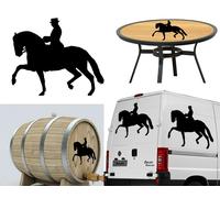 CAVALLO Andaluso, Adesivo In Vinile Versione V3J-Sinistra