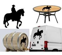 Cavallo Andaluso, Adesivo Vinile Versione 2-XL