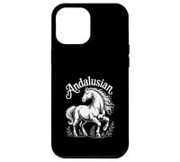 Cavallo Andaluso Elegante Stallone Illustrazione Custodia per iPhone 12 Pro Max