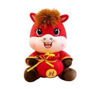 Cavallo animale di peluche - 2026 PACE PLUSH PLUSH HASCORE | PP Cotton Lunar Capodanno Cappotto Plush, Animali di Capodanno cinese, Cartoon God Of Wealth Mascot per comodino da comodino di divani per