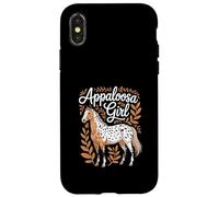 Cavallo "Appaloosa Girl" Arte equestre Appaloosa Custodia per iPhone X/XS