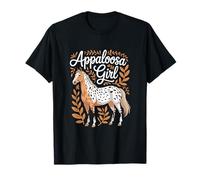 Cavallo Appaloosa Girl Arte equestre Appaloosa Maglietta