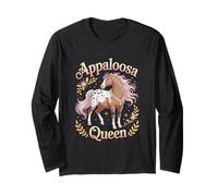 Cavallo Appaloosa Queen Art Design Appaloosa Maglia a Manica