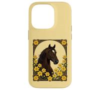 Cavallo appiccicoso di palude circondato da fiori di gelsomino giallo Custodia per iPhone 14 Pro
