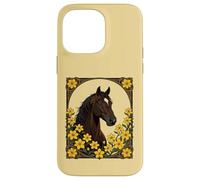 Cavallo appiccicoso di palude circondato da fiori di gelsomino giallo Custodia per iPhone 14 Pro Max