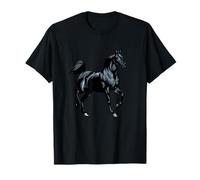 Cavallo Arabo Nero Realistico Maglietta