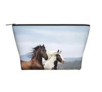 Cavallo bianco, Borsa da toilette Borsa per trucco Borsa per cosmetici Borsa da toilette da viaggio portatile