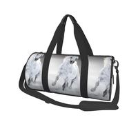 Cavallo bianco, Borsone da viaggio di grande capacità Borsa rotonda Borsa da viaggio sportiva Borsa da viaggio Borsa da fitness