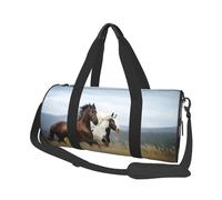 Cavallo bianco, Borsone da viaggio di grande capacità Borsa rotonda Borsa da viaggio sportiva Borsa da viaggio Borsa da fitness