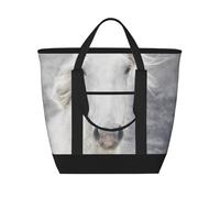 Cavallo Camargue,Borsa porta pranzo grande capacità isolata per donne e uomini, lavoro, picnic, viaggi