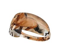 Cavallo che corre, animale selvaggio,Fascia elastica per capelli multiuso unisex, fascia antisudore sportiva