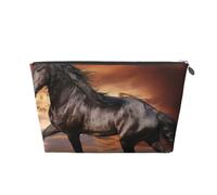 Cavallo che corre sui pascoli, Borsa da toilette Borsa per trucco Borsa per cosmetici Borsa da toilette da viaggio portatile