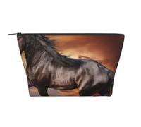 Cavallo che corre sui pascoli, Borsa da toilette Borsa per trucco Borsa per cosmetici Borsa da toilette da viaggio portatile